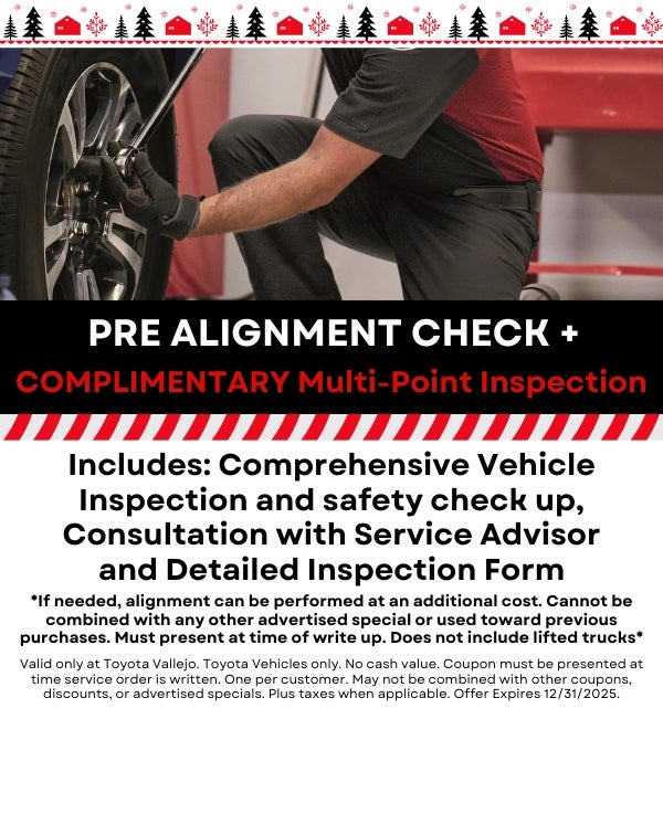 Pre Alignment Check | Toyota Vallejo Specials Vallejo, CA