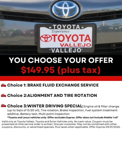 Toyota Service Specials Available In Vallejo, CA | Toyota Vallejo