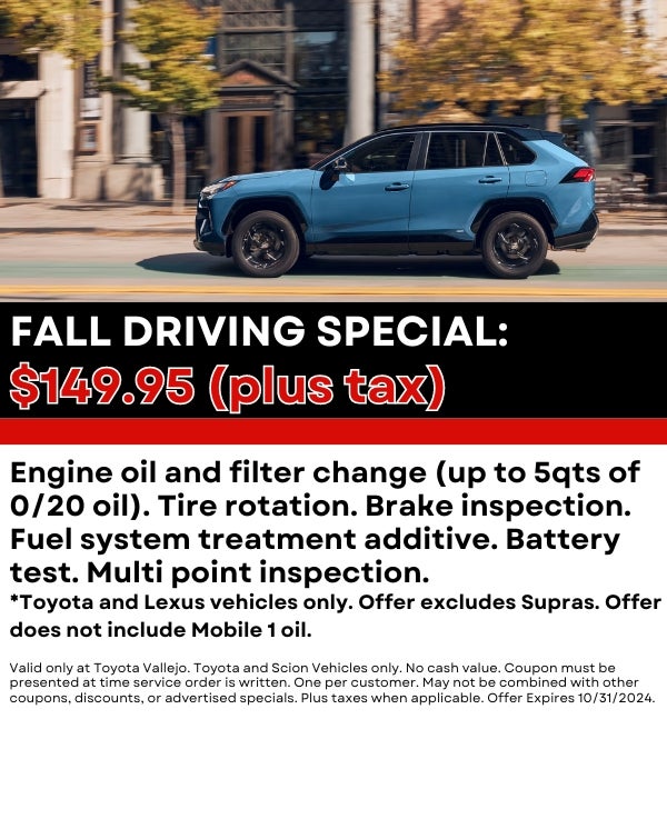 Toyota Service Specials Available In Vallejo, CA | Toyota Vallejo