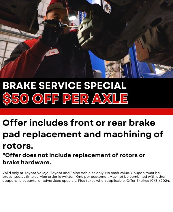 Toyota Service Specials Available In Vallejo, CA | Toyota Vallejo