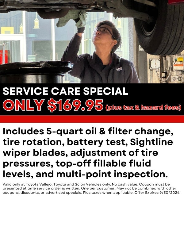 Toyota Service Specials Available In Vallejo, CA | Toyota Vallejo